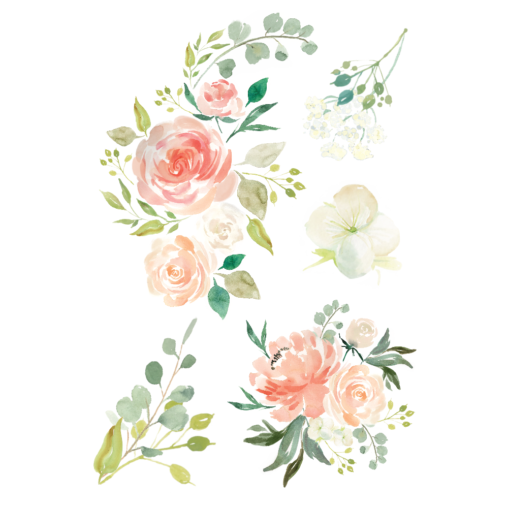 Watercolor flowers_1024x1024