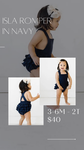 isla navy romper