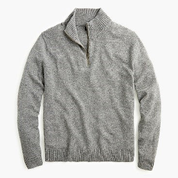 grey j crew sweater flatlay