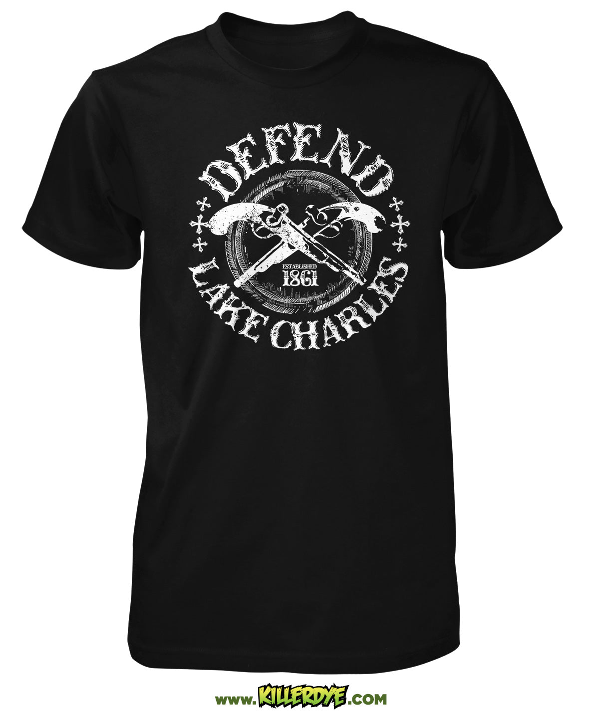 Erobrer syg aIDS Defend Lake Charles T-Shirt - Mens – KillerDye.com: T-Shirts and Stickers