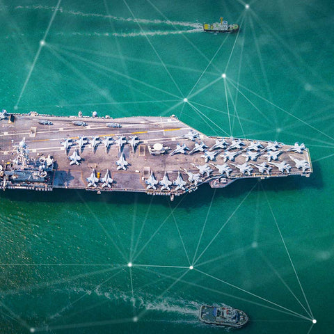 aircraft carrier with mesh