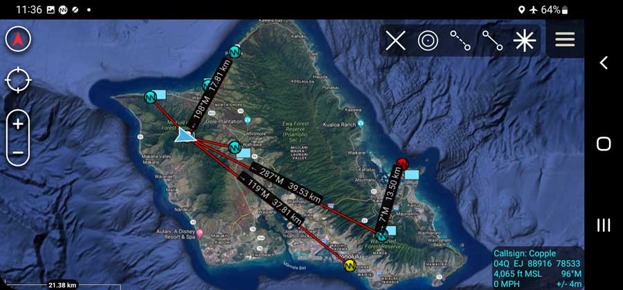 It took under four hours and less than $30K to build a goTenna mesh network spanning all of Oʻahu, covering dense jungle and mountainous terrain.