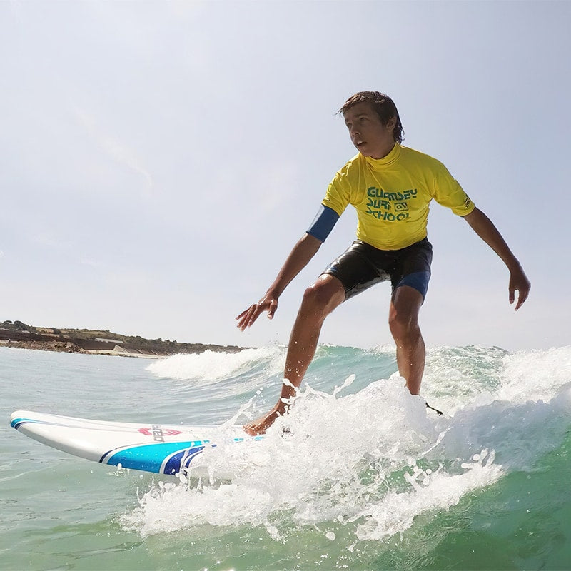 Advanced summer camp lessons Guernsey surf school