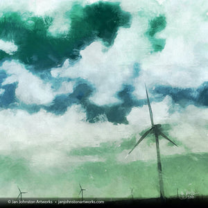 Green Clouds Texas Wind Print