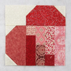 scrappy heart quilt block