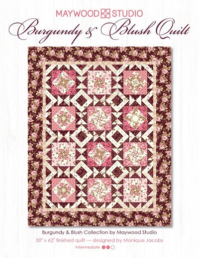 burgundy and blush quilt picture