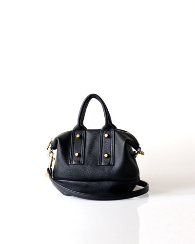 OPELLE Lotus Bag - Soft Black Pebbled Leather with Zip Pockets - Made to  Order