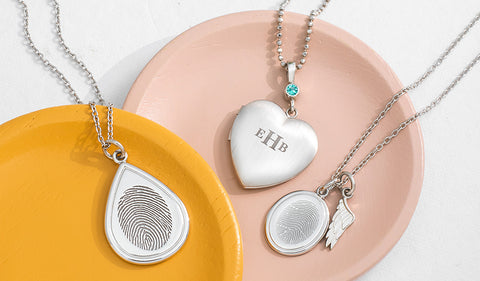 memorial fingerprint necklaces