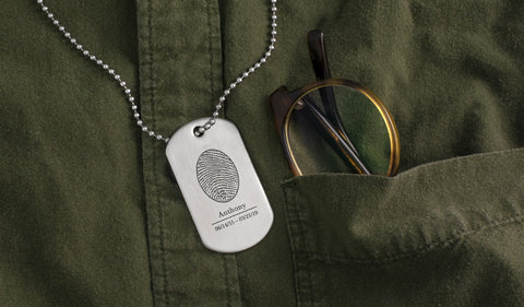 memorial dog tag for men