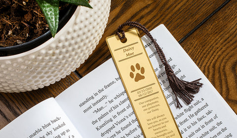 paw print bookmark pet memorial