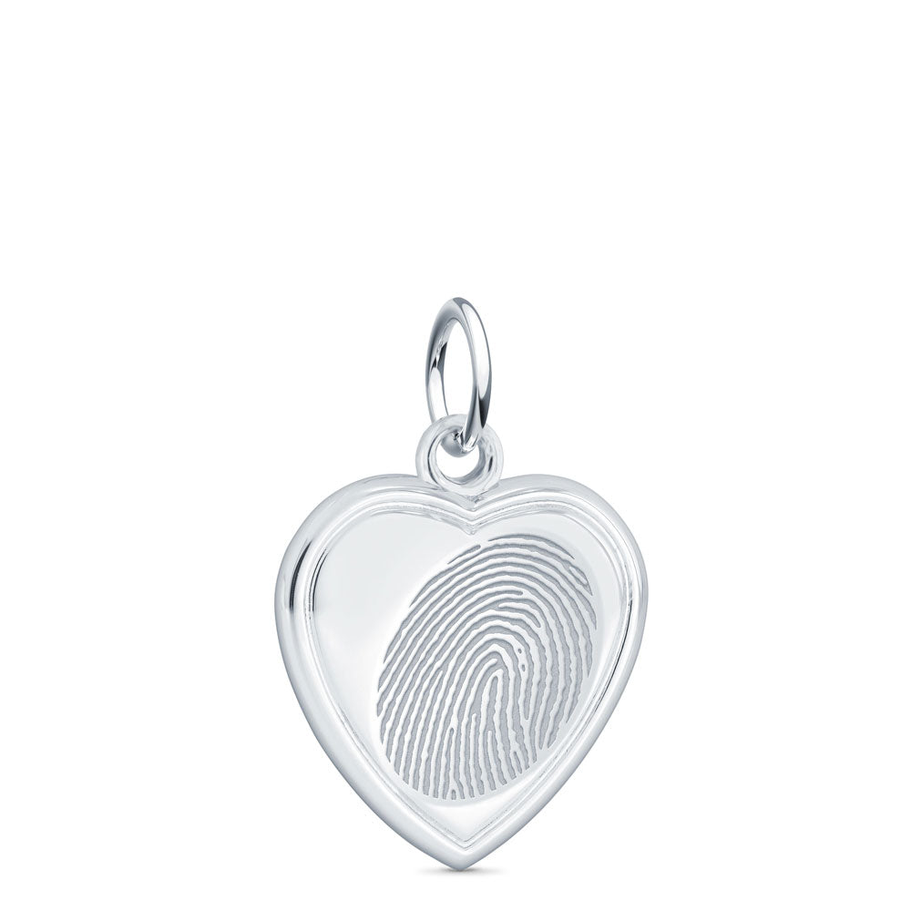 Sterling Silver Vertical Heart Charm