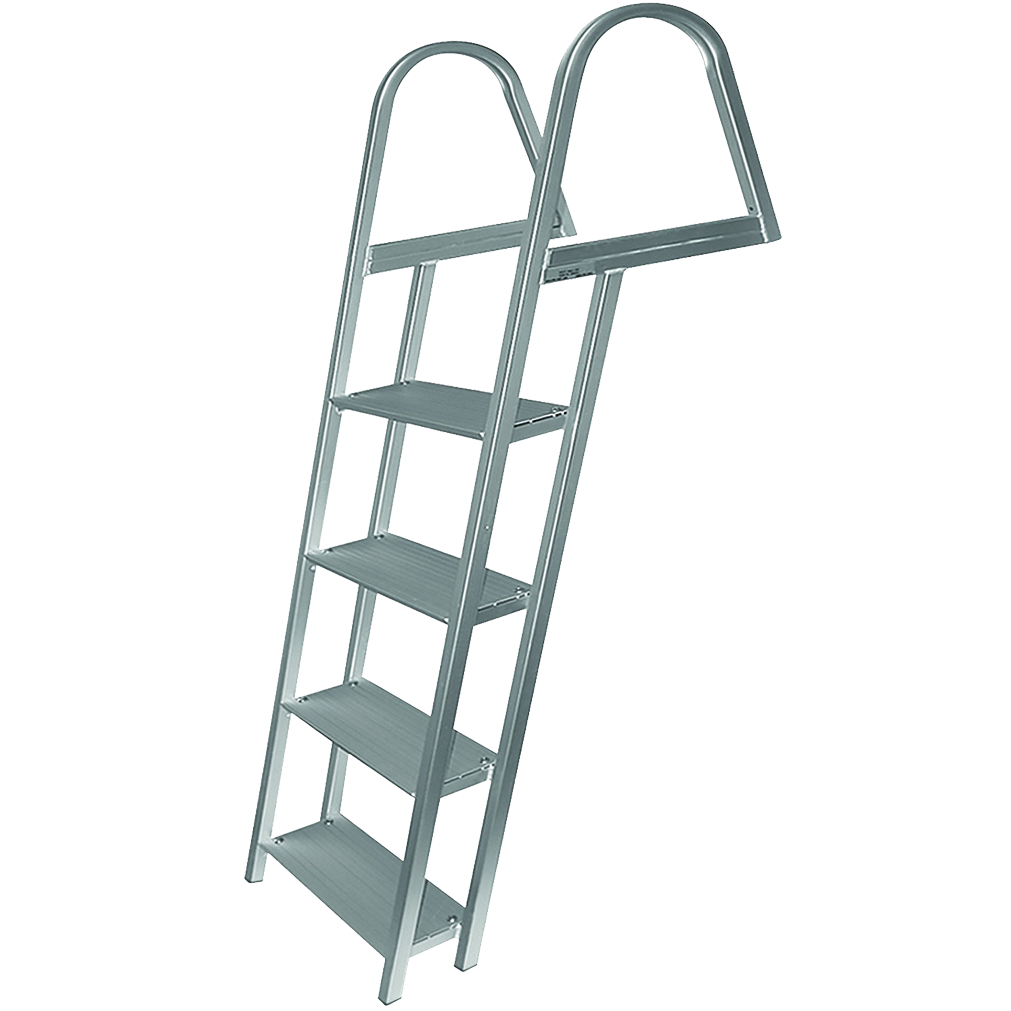 Aluminum Angled Folding Dock Ladder - 5.25” Wide Step - 2 Lengths Avai