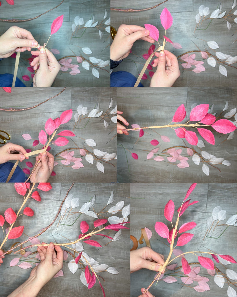 Valentine’s Day Leafy Ombre Branch Tutorial 13