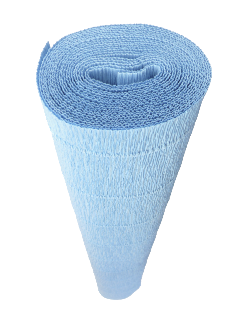 Ombre Color Heavy Italian Blue Crepe Paper Roll