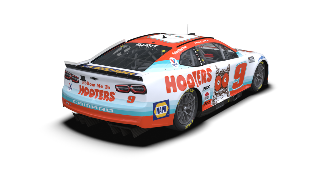 chase elliott hooters diecast car