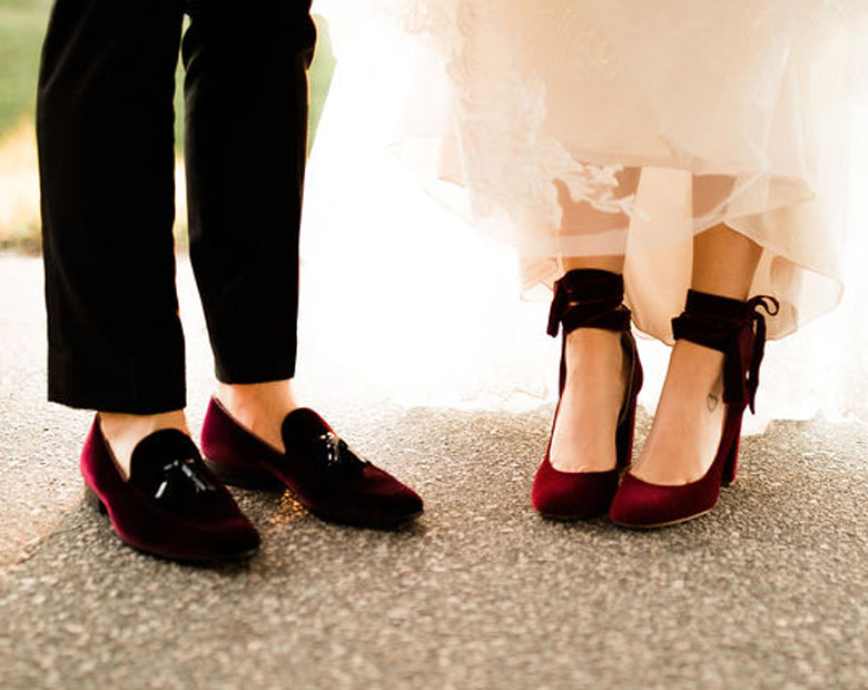 Skyler wears Hetty Bordo - Harriet Wilde Wedding Shoes