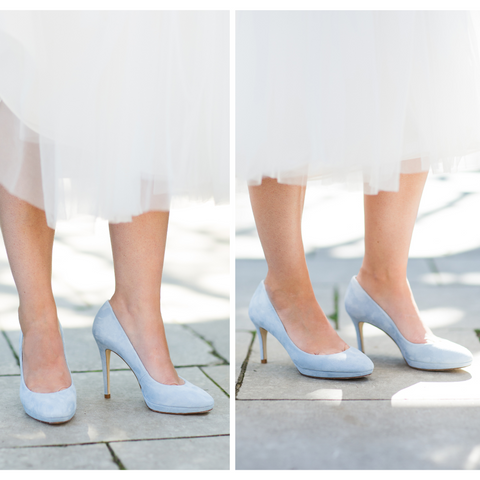 Amy blue luxury wedding shoes on sale