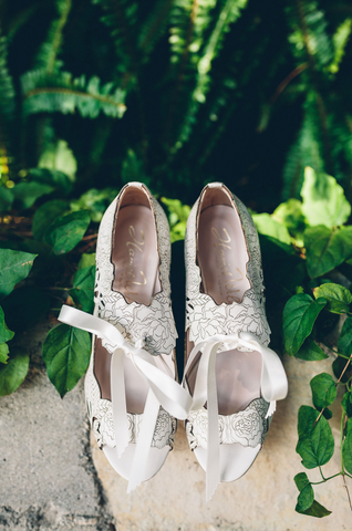 Melissa wears Peony Low - Harriet Wilde Wedding Shoes