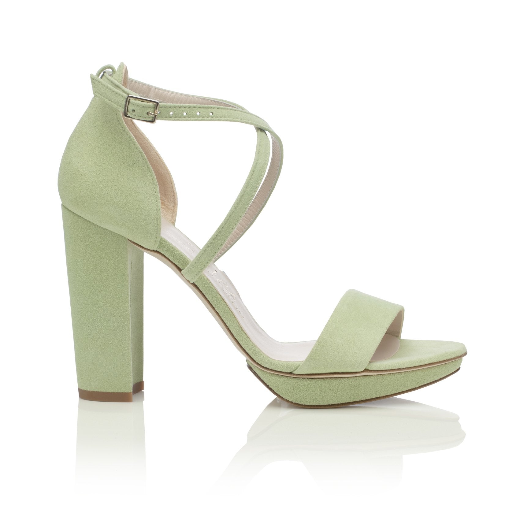 Bespoke Bridal Sandals - Block Heel Bridal Sandals with a platform by ...