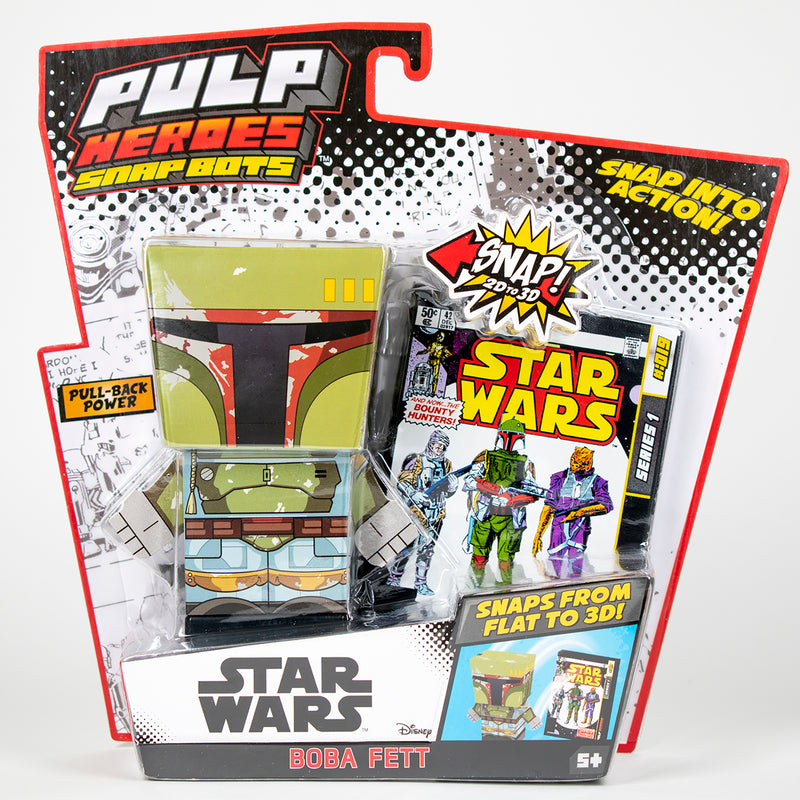 Star Wars Boba Fett SnapBot Pulp Heroes Pull Back - Flashpopup.com
