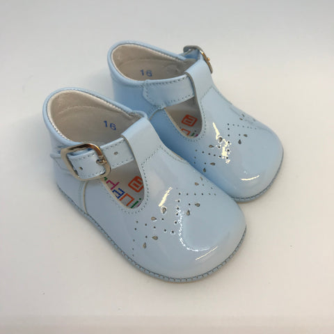 baby boy blue patent shoes