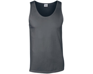 Small Charcoal Men's Cotton Vest - choose logo