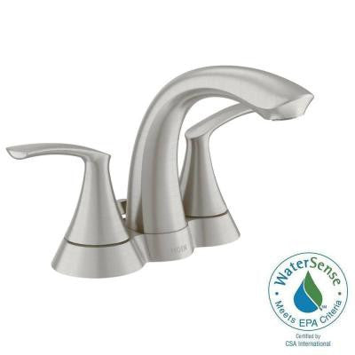 Moen Darcy 4 In Centerset 2 Handle Bathroom Faucet In Spot Resist