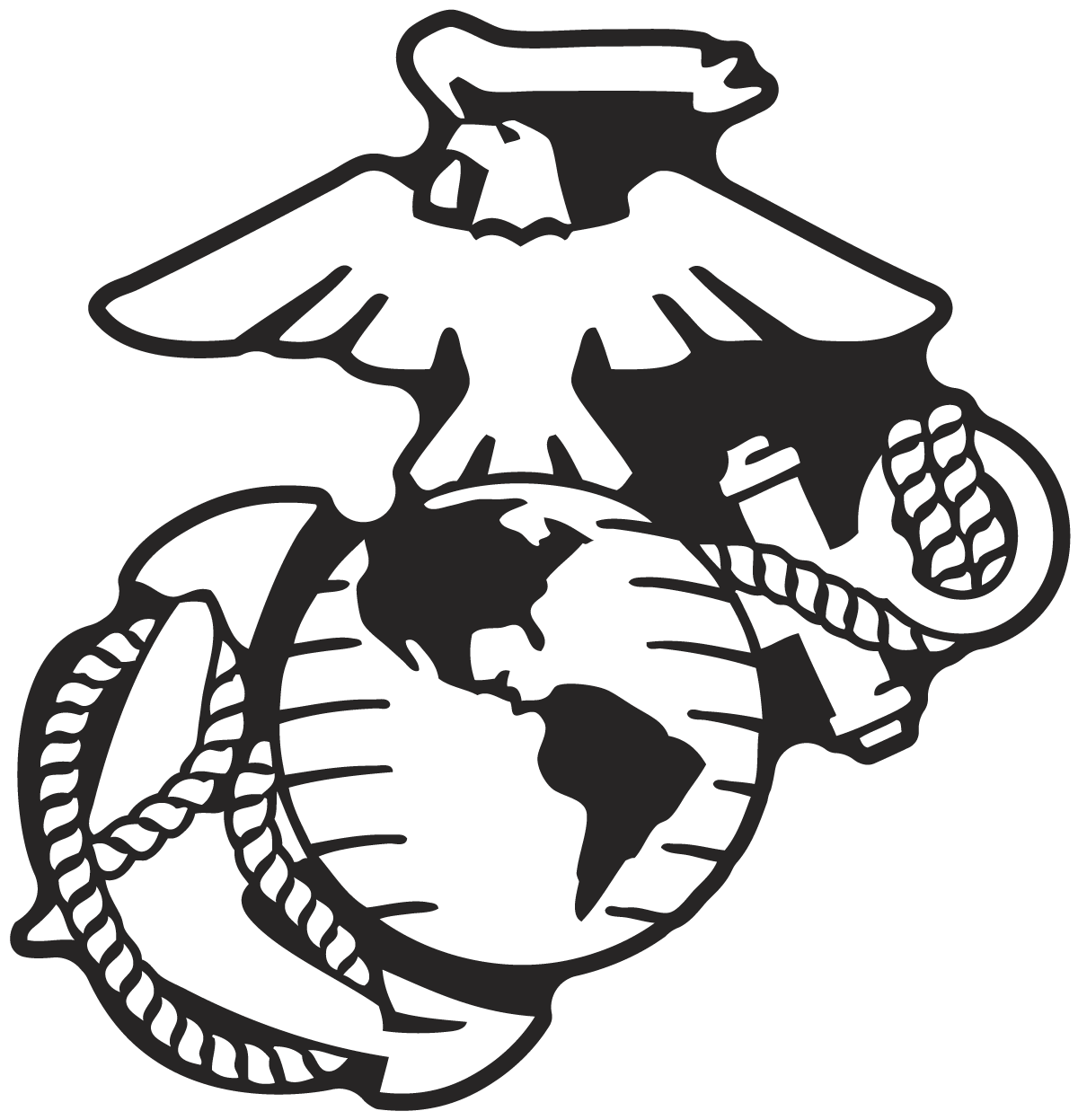 USMC Eagle Globe Anchor Reflective Decals – Fire Safety Decals