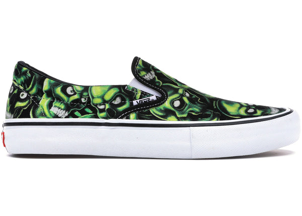 Vans Slip-On Supreme Skull Pile (Green) – LACED