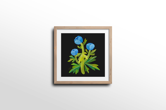 Ilustración Flores Silvestres Azules – Petrycor