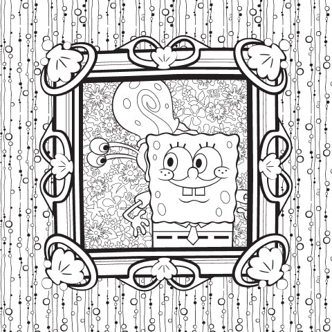 spongebob squarepants coloring pages in grayscale