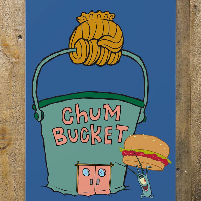 Chum Bucket Metal Sign - 12" x 18" - Official SpongeBob SquarePants Shop
