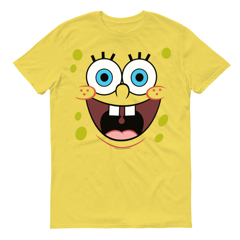 SpongeBob SquarePants Yellow Big Face Short Sleeve Shirt | SpongeBob ...