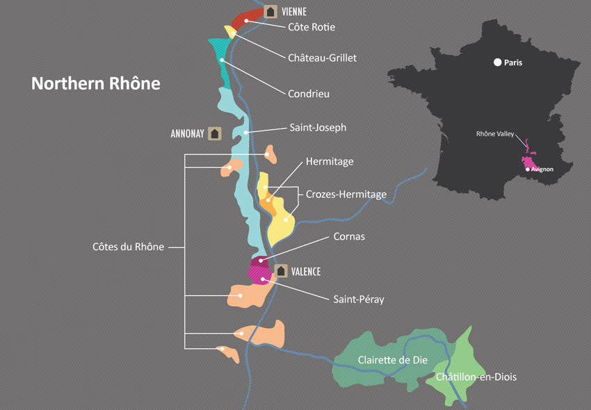 northern rhone map