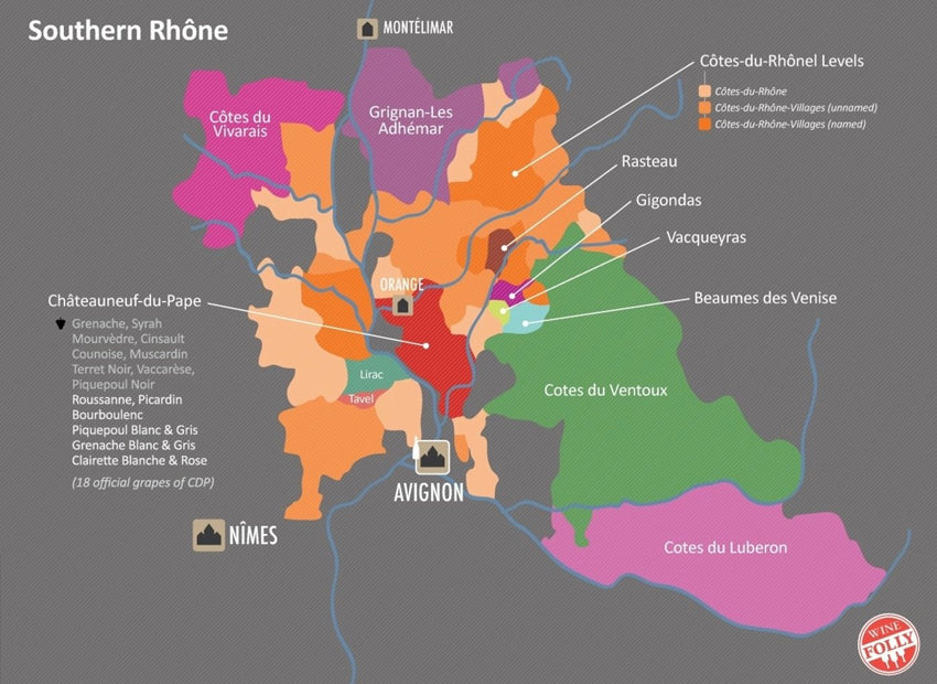 southern rhone map