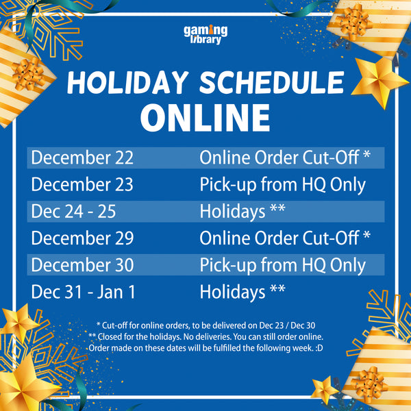 Gaming Library Holiday Schedule