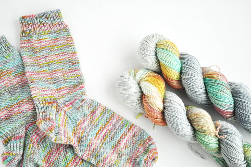 Here's what to make with new self-striping and assigned pooling yarn from  29 Bridges Studio - Indie Untangled