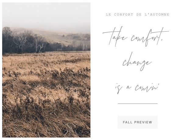 take comfort change is a comin | a cultiverre fall preview