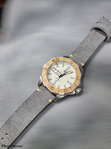 Grey suede strap