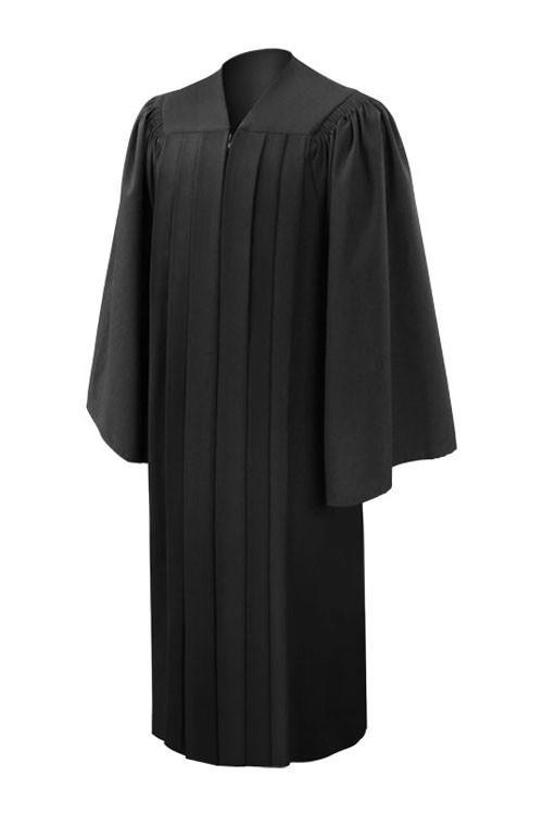 Deluxe Black High School Graduation Gown - Fluted Gown – GradCanada