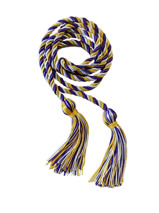 Gold, Red and White Three Color Honor Cord - Graduation Honor Cord –