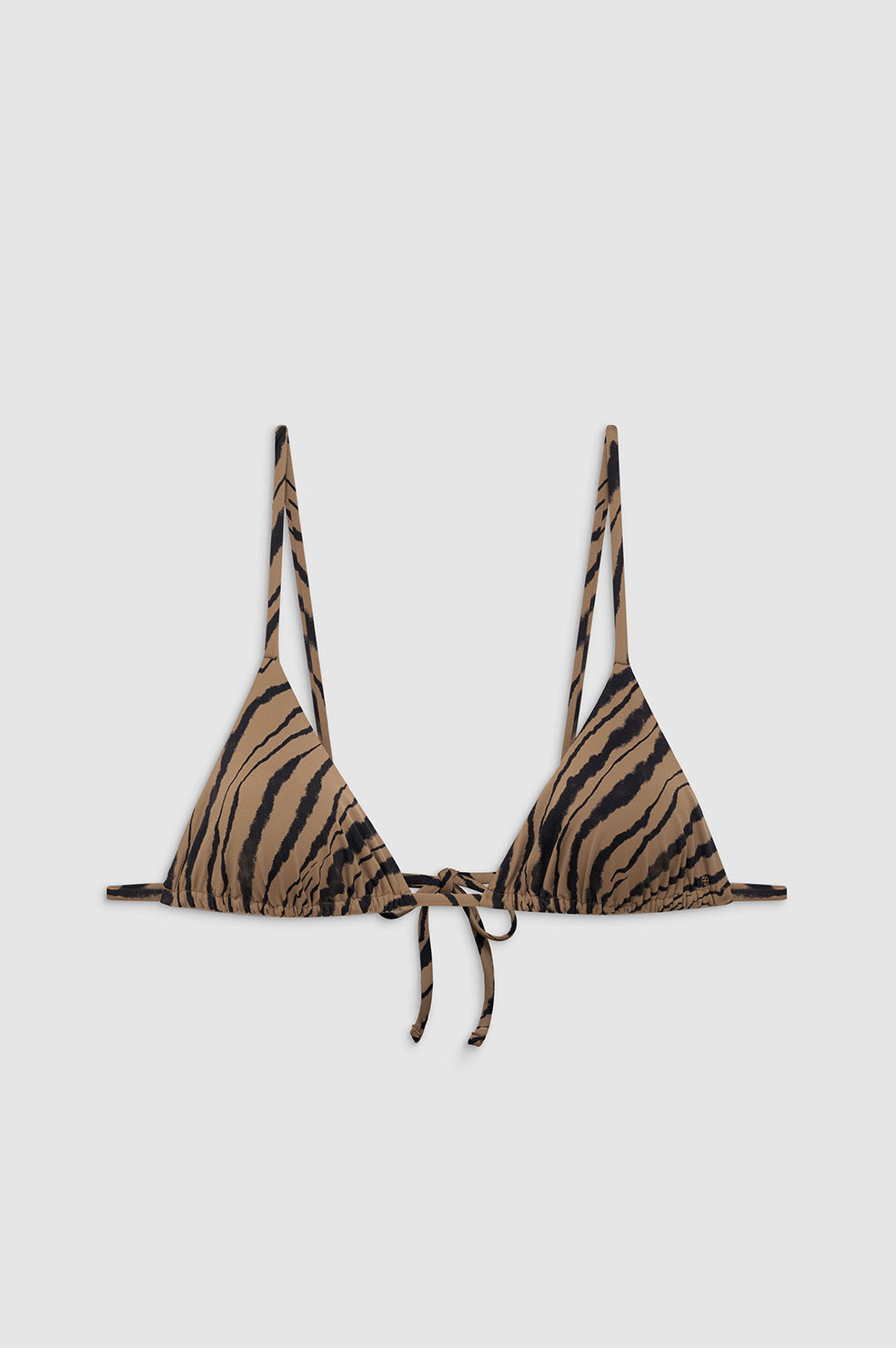 Shop Anine Bing Brielle Bikini Top In Tiger Shell Print In Brown