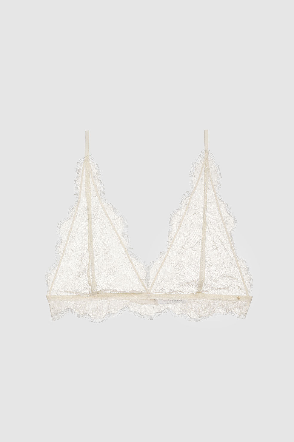 Anine Bing Lace Bra With Trim - White - Nik and She