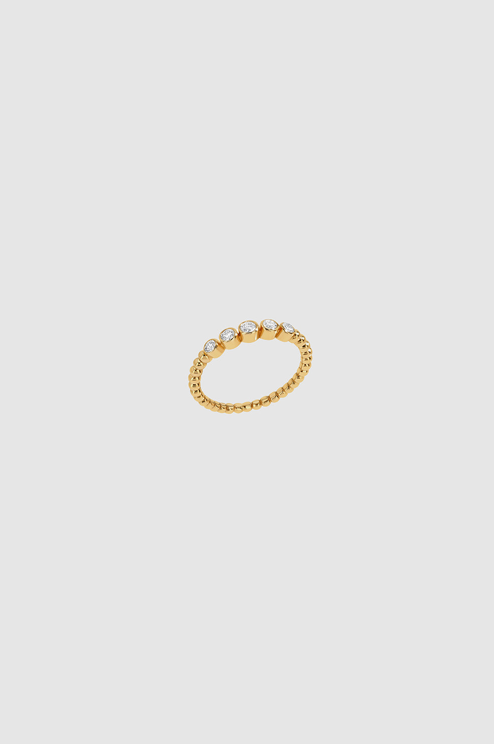 Anine Bing Gradual Diamond Pinky Ring In 14k Gold In 14k Gold