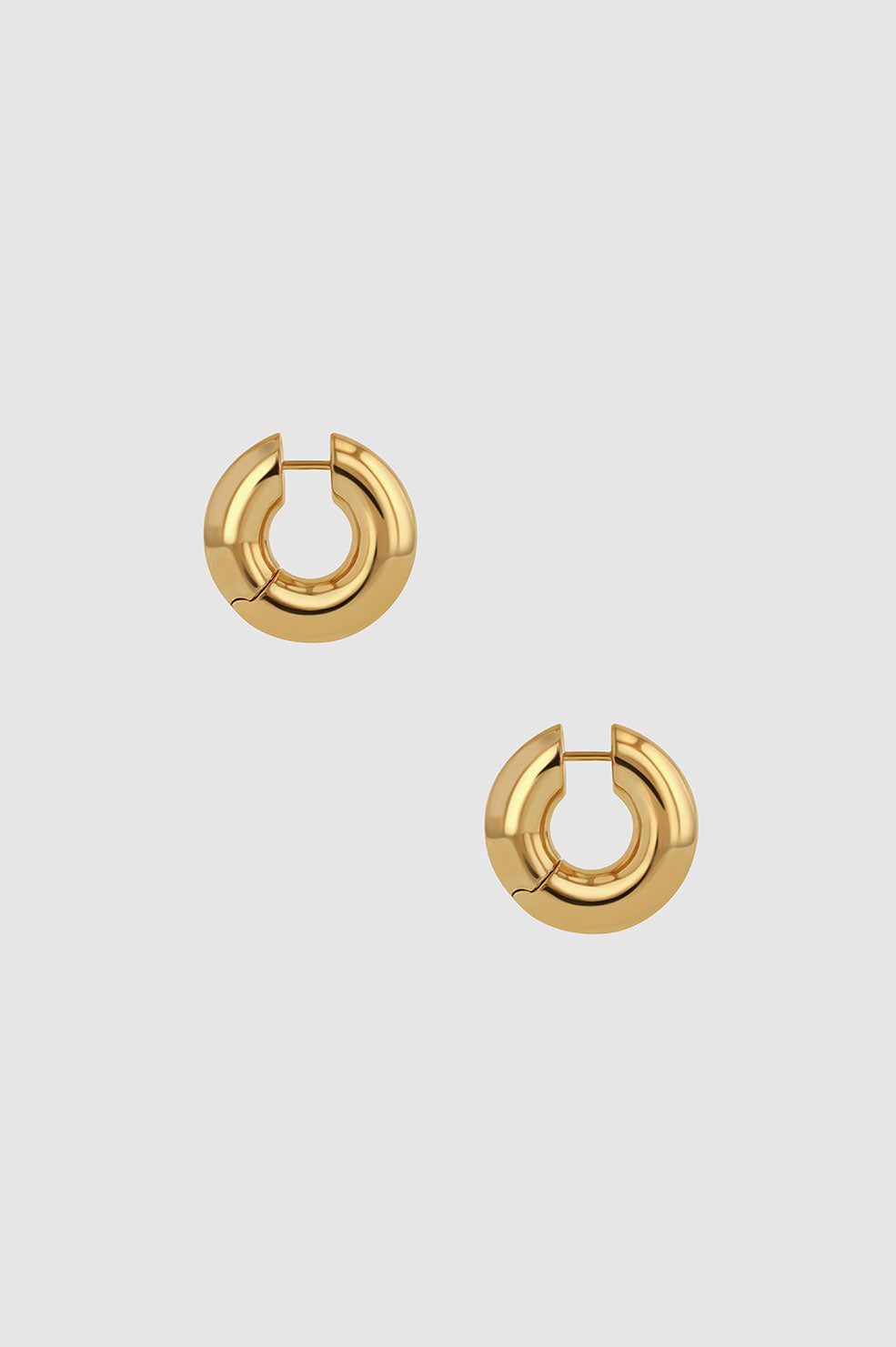 ANINE BING Small Bold Link Hoops in Gold