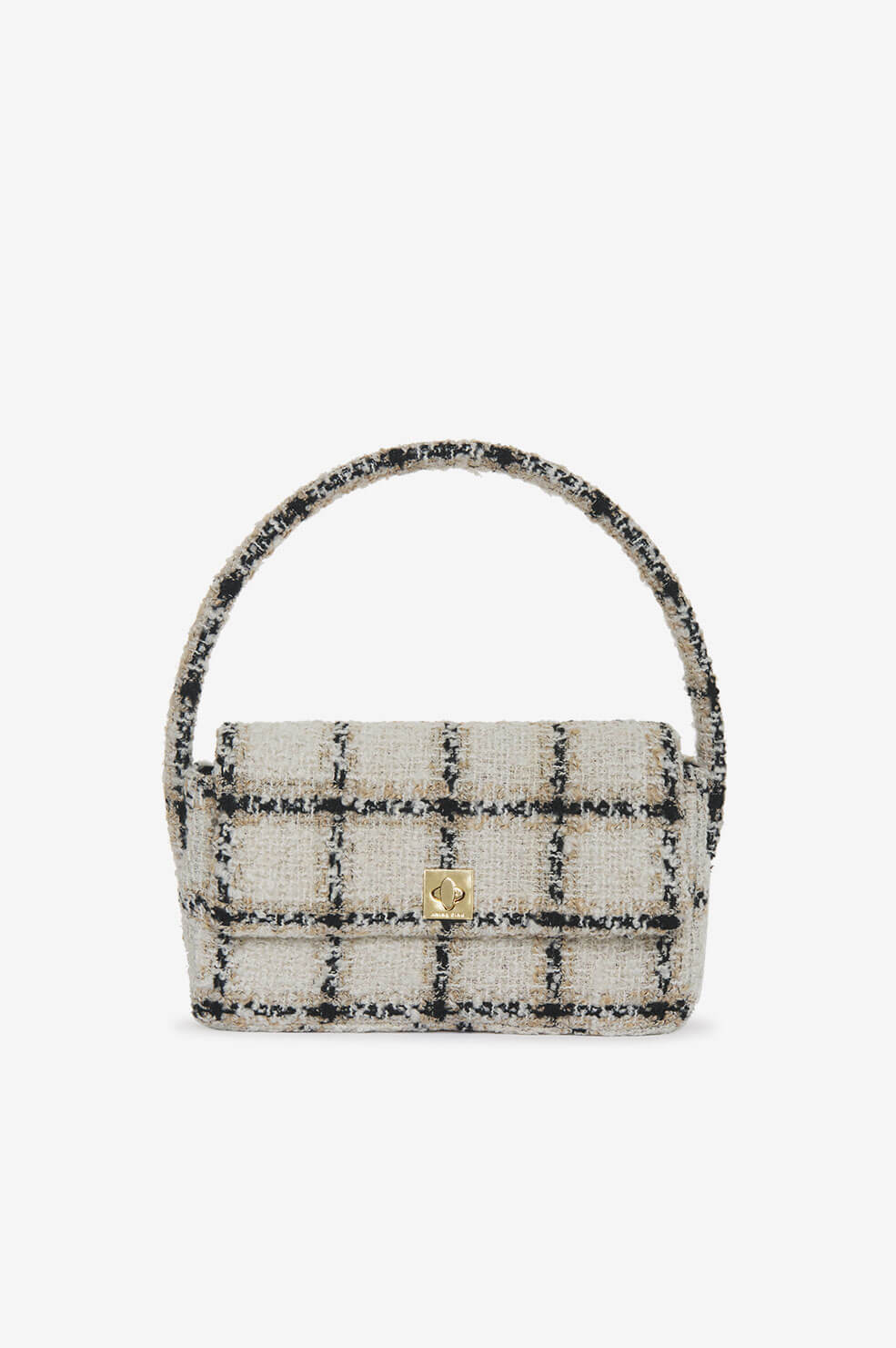 ANINE BING Nico Bag in Beige Plaid