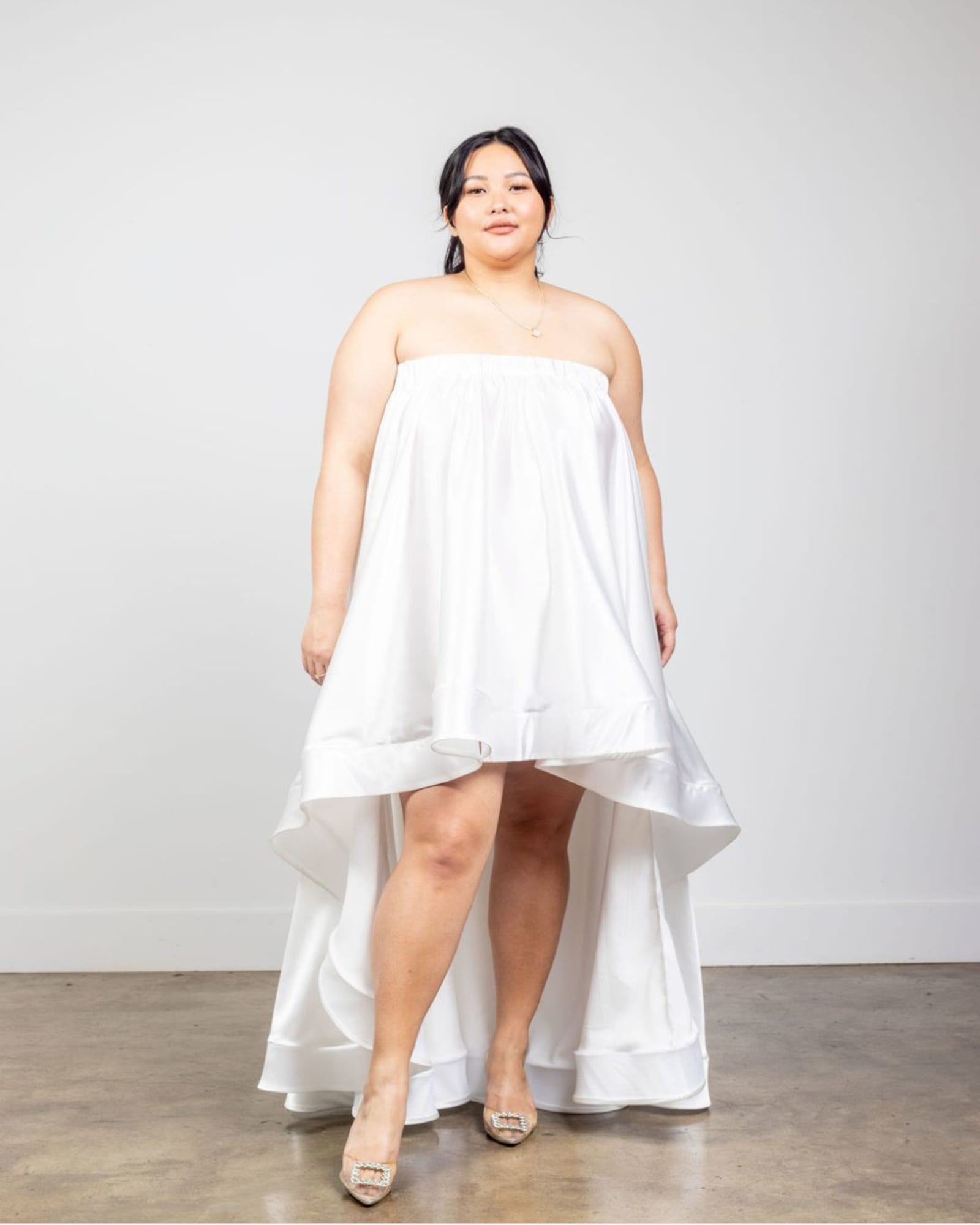 Flowy White Maternity Dress