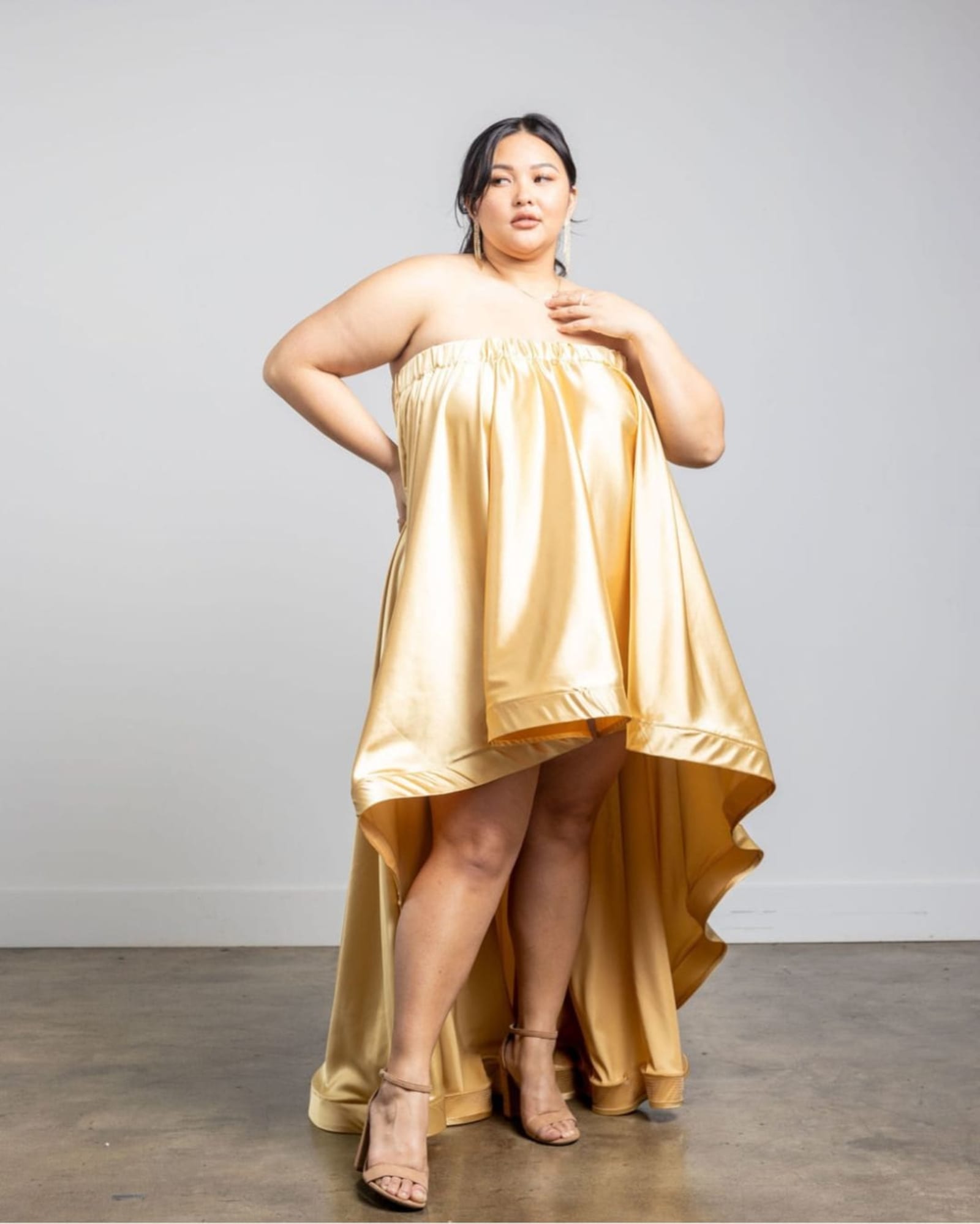 Selene Dress Tall | Gold