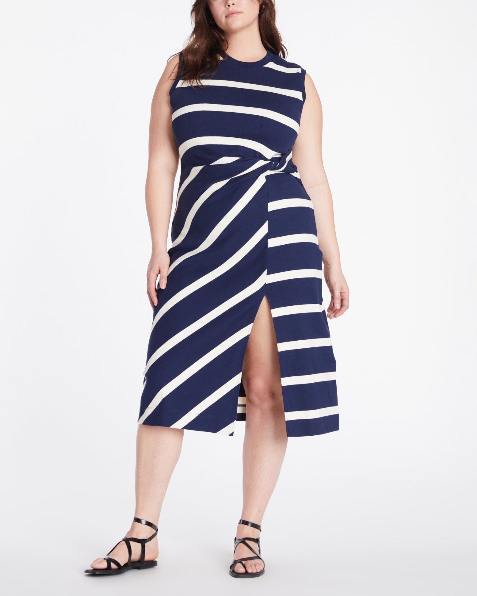 Sleeveless Striped Cody Dress | Maritime Blue/Cream