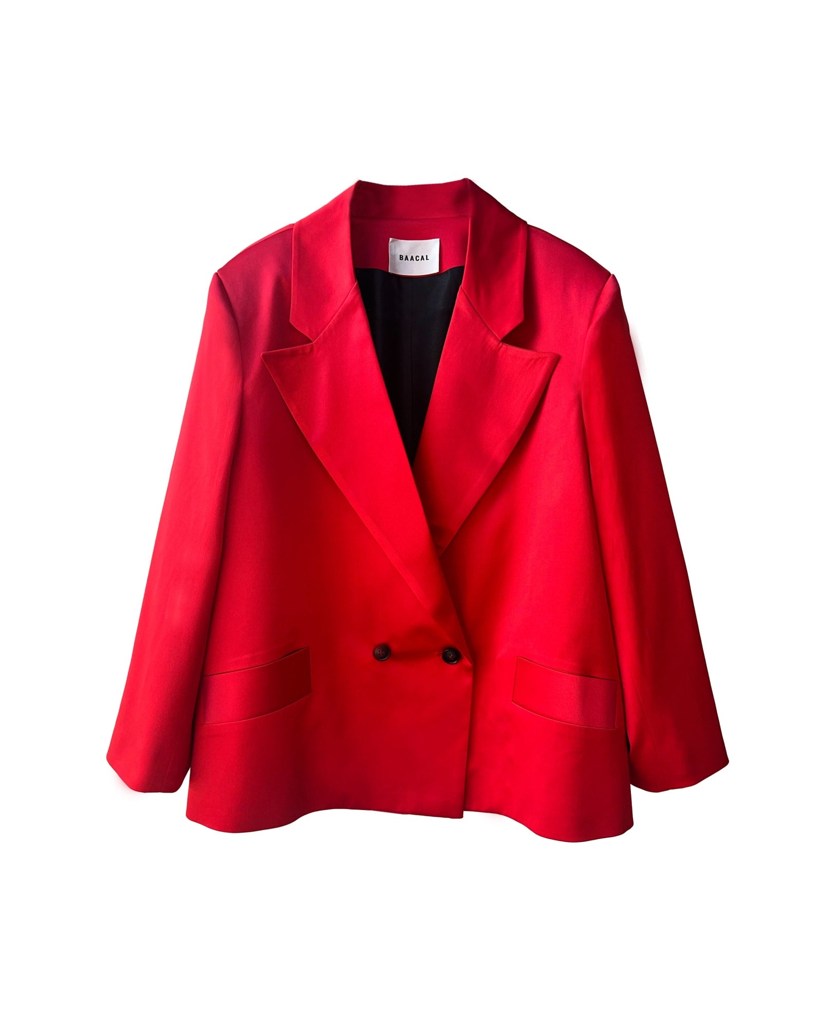 The Lexi Satin Blazer - Red | Red